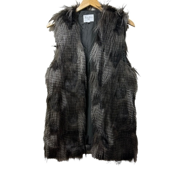 Love Tree Brown Faux Fur Super Soft Vest, Large - Picture 1 of 4